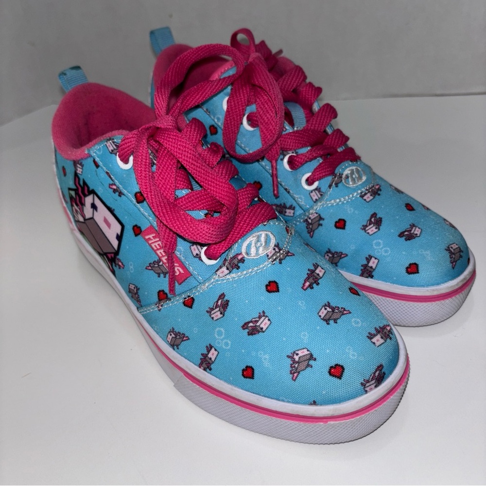 Heelys Minecraft Axoloti Edition Sneakers Youth Size 3 Like New Condition